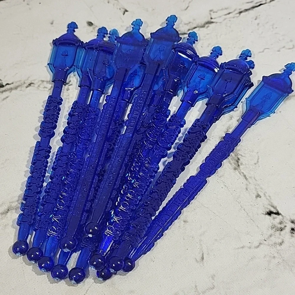 HOYT‎ HOTEL Portland OR Barbary Coast Vintage Swizzle Sticks Blue Set of 12